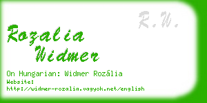 rozalia widmer business card