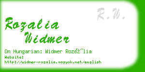 rozalia widmer business card